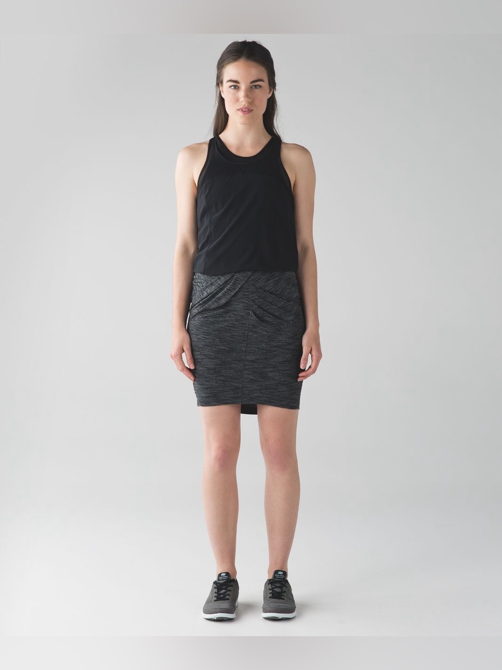 Lululemon yoga haven skirt heathered black SZ 8